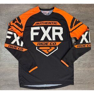 FXR Clutch Mens MX Offroad Jersey Orange Black Medium